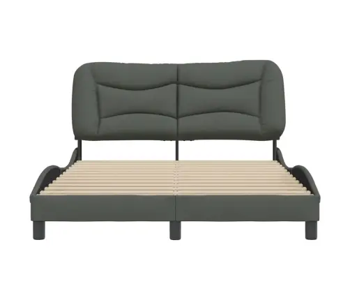 Gultas Rāmis Bez Matrača, Tumši Pelēks, 120X200 Cm, Audums Vidaxl