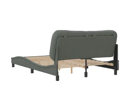 Gultas Rāmis Bez Matrača, Tumši Pelēks, 120X200 Cm, Audums Vidaxl