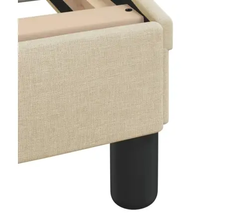 Gultas Rāmis Bez Matrača, Krēmkrāsas, 120X200 Cm, Audums Vidaxl