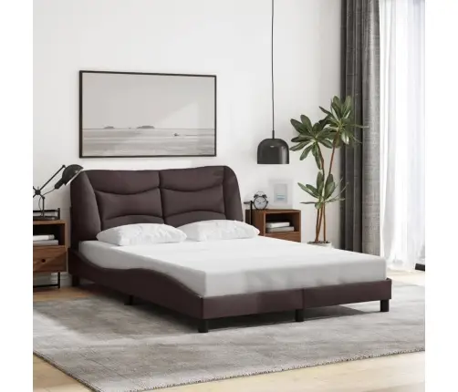 Voodiraam Ilma Madratsita Hvar, Tumepruun, 140 X 200 cm Kangas