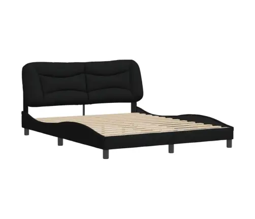 Gulta Bez Matrača, Melns, 160X200 Cm, Audums Vidaxl