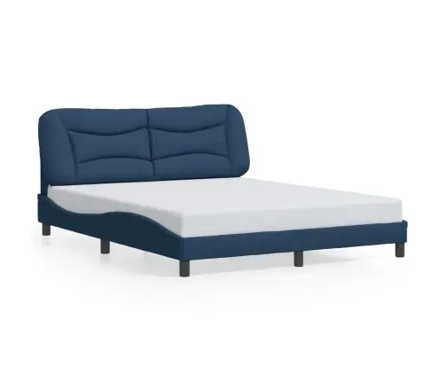 Lovos Rėmas Be Čiužinio, Hvar, Mėlynos Spalvos, 160X200cm Audinys