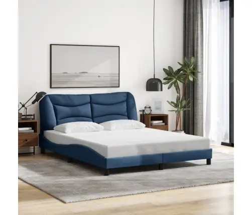 Lovos Rėmas Be Čiužinio, Hvar, Mėlynos Spalvos, 160X200cm Audinys