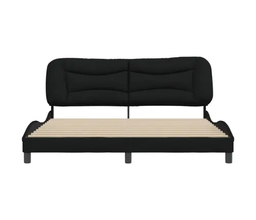 Gulta Bez Matrača, Melns, 180X200 Cm, Audums Vidaxl