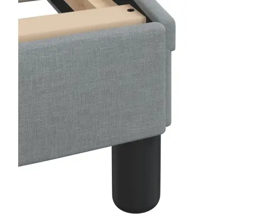 Gulta Bez Matrača, Gaiši Pelēks, 200X200 Cm, Audums Vidaxl