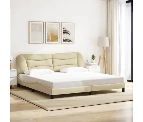 Lovos Rėmas Be Čiužinio, Hvar, Kreminės Spalvos, 200X200cm Audinys