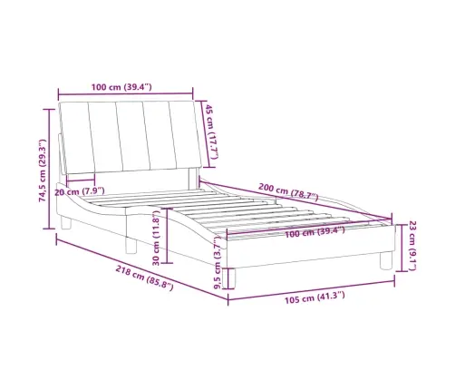 Lovos Rėmas Be Čiužinio Hanko Tamsiai Žalias 100X200 Cm Aksomas
