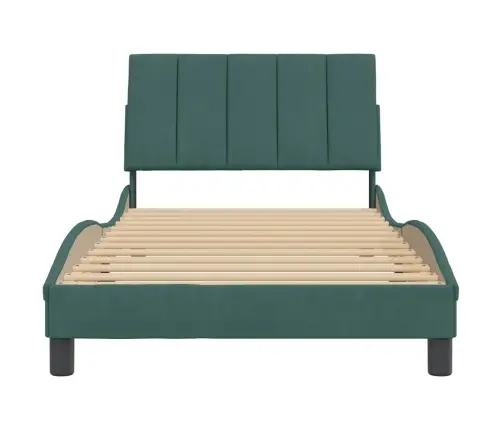 Lovos Rėmas Be Čiužinio Hanko Tamsiai Žalias 100X200 Cm Aksomas