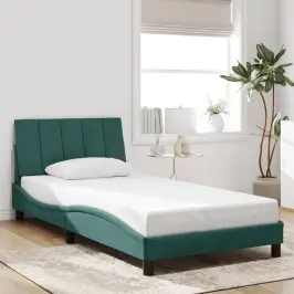 Lovos Rėmas Be Čiužinio Hanko Tamsiai Žalias 100X200 Cm Aksomas