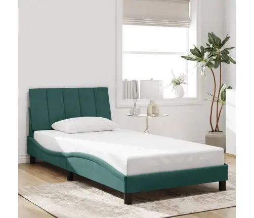 Lovos Rėmas Be Čiužinio Hanko Tamsiai Žalias 100X200 Cm Aksomas