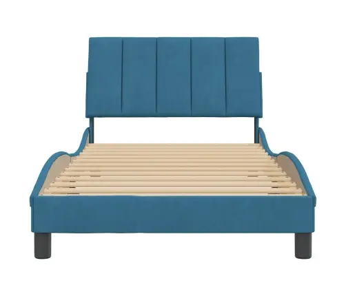 Voodiraam Ilma Madratsita Hanko, Sinine, 100X200 cm Samet