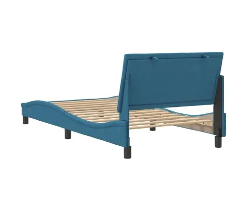 Voodiraam Ilma Madratsita Hanko, Sinine, 100X200 cm Samet