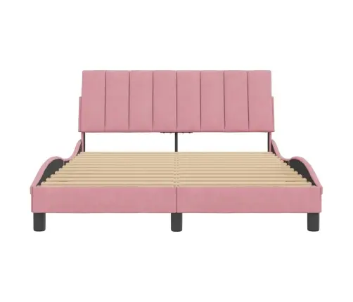 Voodiraam Ilma Madratsita Hanko, Roosa, 140X200 cm Samet