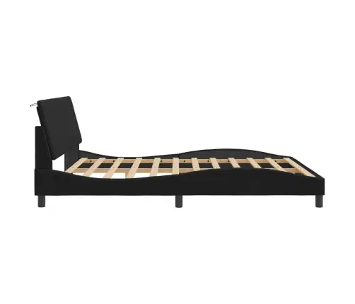 Gulta Bez Matrača, Melns, 180X200 Cm, Samts Vidaxl