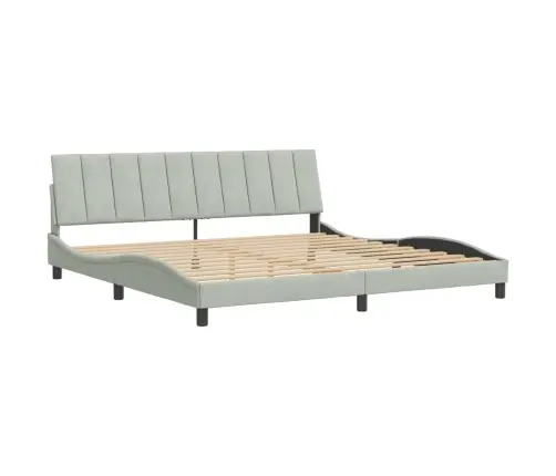 Lovos Rėmas Be Čiužinio, Hanko, Šviesiai Pilkas, 200X200cm Aksomas