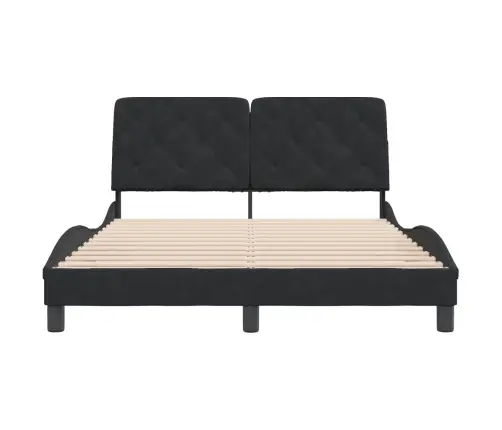 Lovos Rėmas Be Čiužinio, Juodos Spalvos, 120X200cm Aksomas