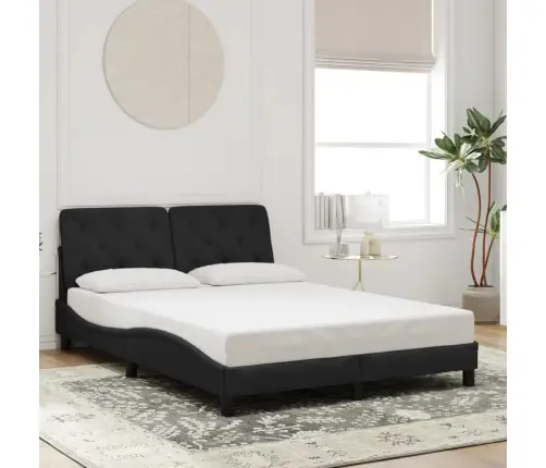 Lovos Rėmas Be Čiužinio, Juodos Spalvos, 120X200cm Aksomas