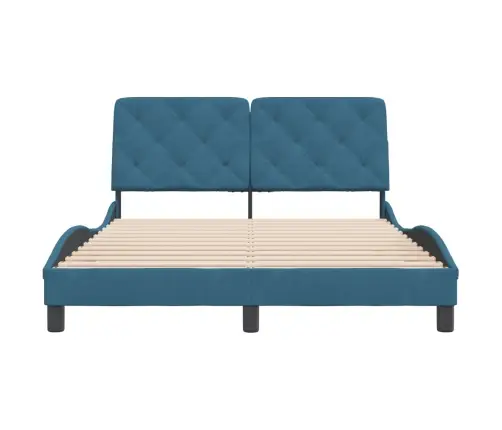 Lovos Rėmas Be Čiužinio, Mėlynos Spalvos, 140X190cm Aksomas