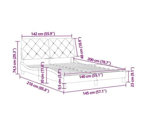 Gultas Rāmis Ar Galvgali, Zils Samts, 140X200 Cm Vidaxl Gultas Rāmis Ar Galvgali, Zils Samts, 140X200 Cm Vidaxl