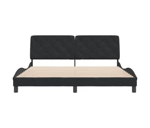 Lovos Rėmas Be Čiužinio, Juodos Spalvos, 180X200cm Aksomas