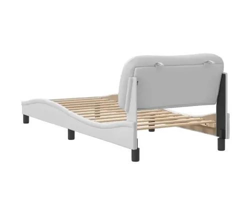 Lovos Rėmas Be Čiužinio, Hvar, Baltos, 90X190 cm Dirbtinė Oda