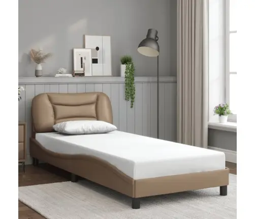 Lovos Rėmas Be Čiužinio, Hvar, Kapučino, 90X190cm Dirbtinė Oda