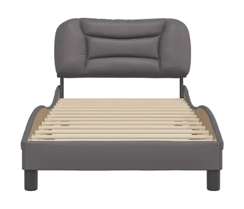 Lovos Rėmas Be Čiužinio, Hvar, Pilkas, 90X200cm Dirbtinė Oda