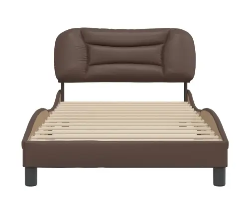 Lovos Rėmas Be Čiužinio, Hvar, Rudos, 100X200cm Dirbtinė Oda
