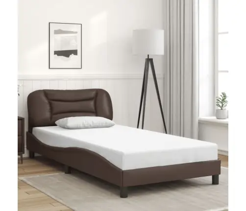 Lovos Rėmas Be Čiužinio, Hvar, Rudos, 100X200cm Dirbtinė Oda