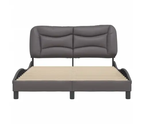 Lovos Rėmas Be Čiužinio, Hvar, Pilkos, 140X200cm Dirbtinė Oda