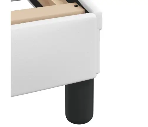 Gultas Rāmis Ar Galvgali, Balts, 160X200 Cm, Mākslīgā Āda Vidaxl