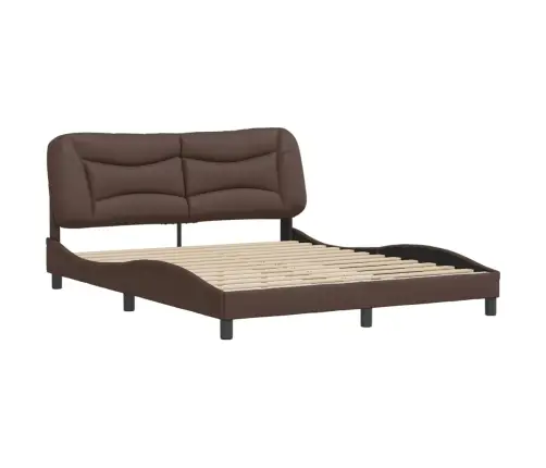 Lovos Rėmas Be Čiužinio, Hvar, Rudos, 160X200cm Dirbtinė Oda