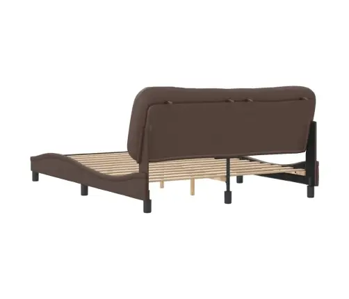 Lovos Rėmas Be Čiužinio, Hvar, Rudos, 160X200cm Dirbtinė Oda