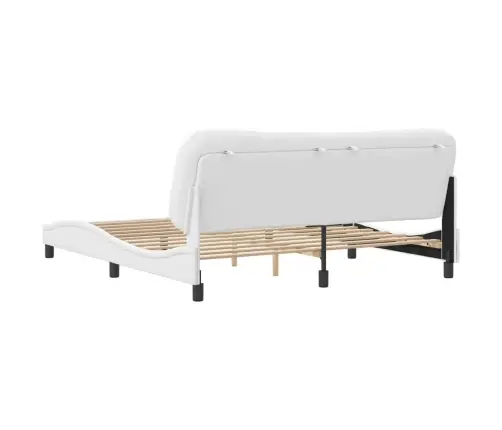 Lovos Rėmas Be Čiužinio, Hvar, Baltos, 180X200cm Dirbtinė Oda