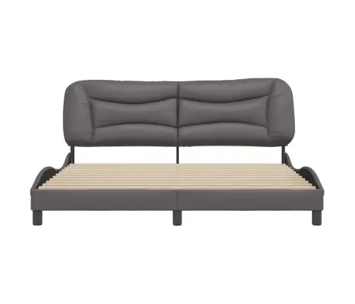 Lovos Rėmas Be Čiužinio, Hvar, Pilkos, 180X200cm Dirbtinė Oda