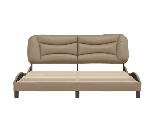 Lovos Rėmas Be Čiužinio, Hvar, Kapučino, 180X200cm Dirbtinė Oda