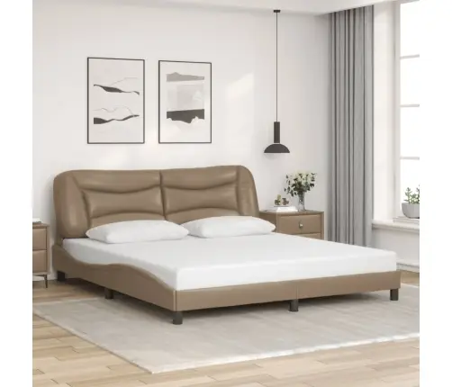 Lovos Rėmas Be Čiužinio, Hvar, Kapučino, 180X200cm Dirbtinė Oda