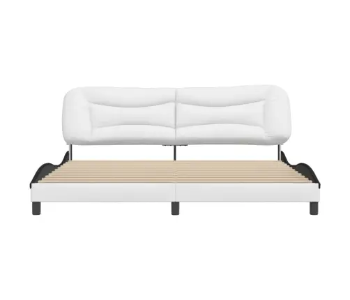 Voodiraam Ilma Madratsita Hvar, Valge Ja Must, 200X200 cm Kunstnahk