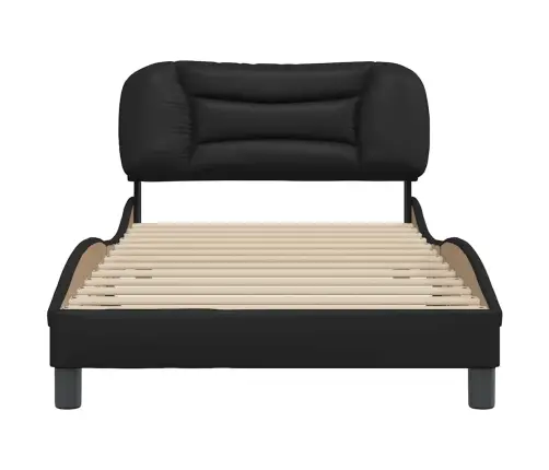 Lovos Rėmas Be Čiužinio, Hvar, Juodos Spalvos, 100X203Cm Dirbtinė Oda