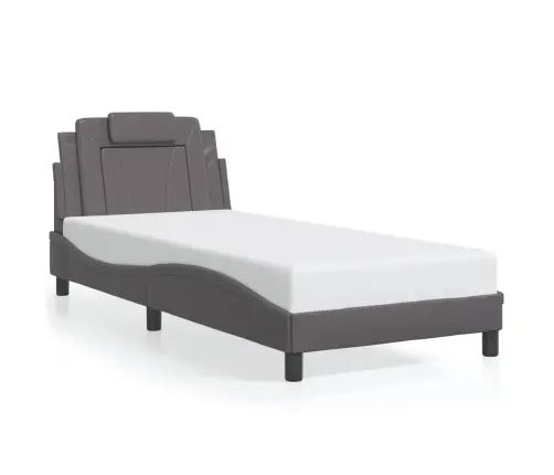 Voodiraam Viana Ilma Madratsita, Hall, 80X200 cm Kunstnahk