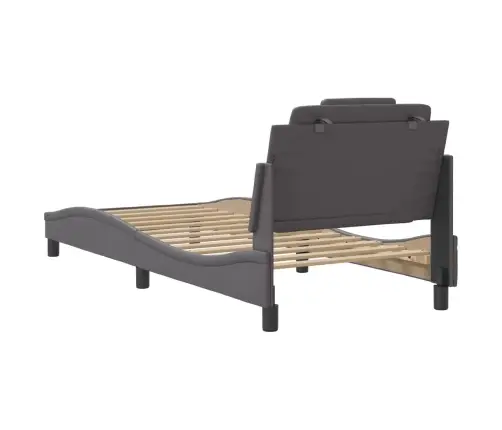 Voodiraam Viana Ilma Madratsita, Hall, 80X200 cm Kunstnahk