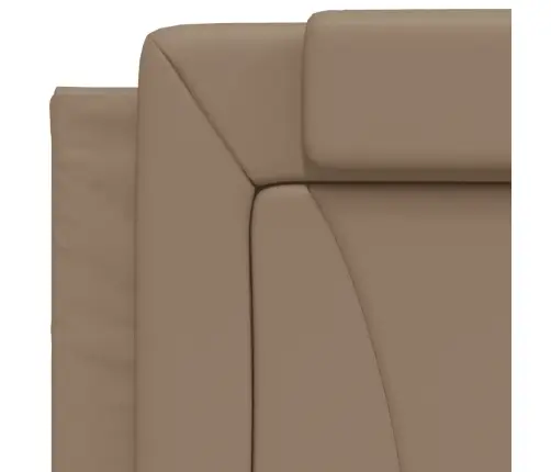 Gultas Rāmis Ar Galvgali, Kapučīno, 90X190 Cm, Mākslīgā Āda Vidaxl