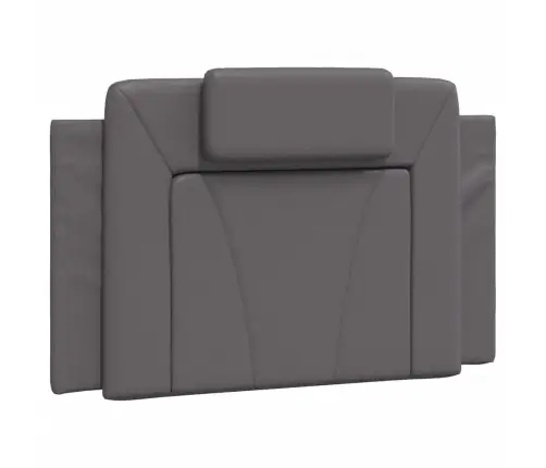 Gultas Rāmis Ar Galvgali, Pelēks, 90X200 Cm, Mākslīgā Āda Vidaxl