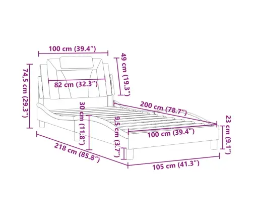 Gultas Rāmis Ar Galvgali, Melns, Balts, 100X200Cm, Mākslīgā Āda Vidaxl Gultas Rāmis Ar Galvgali, Melns, Balts, 100X200Cm, Mākslīgā Āda Vidaxl