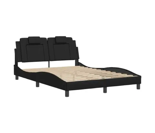Lovos Rėmas, Viana, Be Čiužinio, Juodas, 120 X 200 cm Dirbtinė Oda