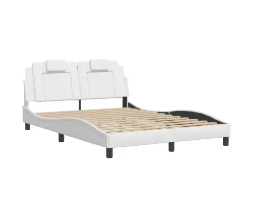 Voodiraam Viana Ilma Madratsita, Valge, 140X200 cm Kunstnahk