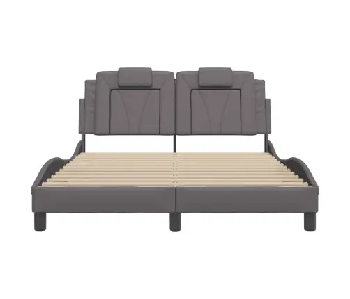 Lovos Rėmas, Viana, Be Čiužinio, Pilkos, 140X200cm Dirbtinė Oda