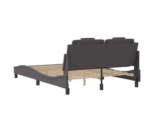 Lovos Rėmas, Viana, Be Čiužinio, Pilkos, 140X200cm Dirbtinė Oda