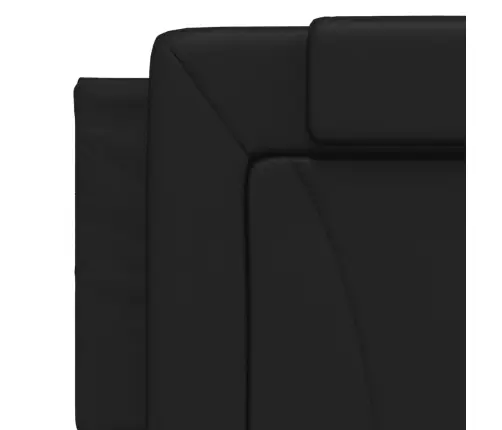 Gultas Rāmis Ar Galvgali, Melns, 160X200 Cm, Mākslīgā Āda Vidaxl