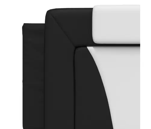 Voodiraam Viana Ilma Madratsita, Must Ja Valge, 160 X 200 cm Kunstnahk